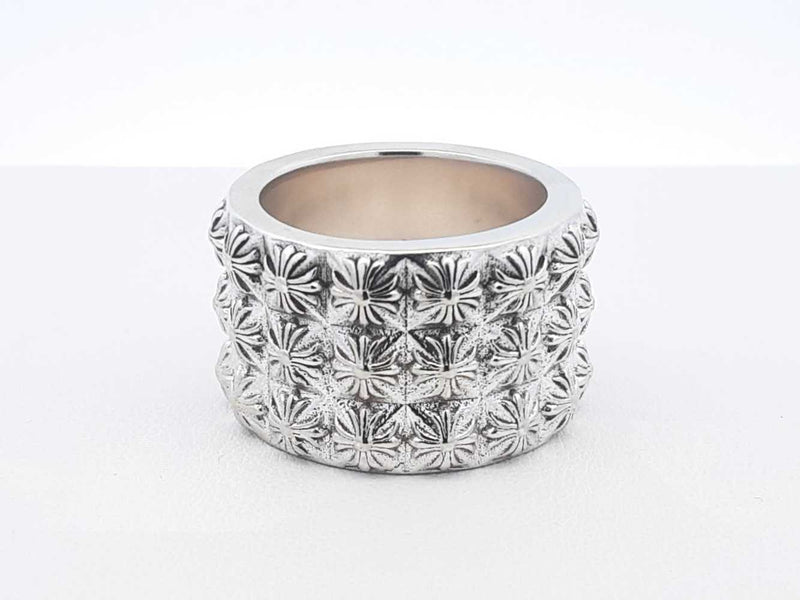 Chrome Hearts Pete Punk Triple Stack Ring In Silver 32.5g Size