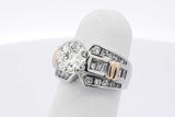 1.7cttw Diamond Ring In 14k White Gold 6.1 Grams Size 3.5 Eb0426lrxzsa