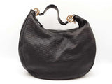 Gucci Gg Twins Black Guccissima Leather Hobo Bag  Fw0625przdu