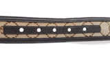 Gucci Beige Canvas Guccissima Belt Brown Belt 80-32 Sd0126lpzdu