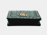 Gucci Ophidia Card Case Wallet In Emerald Green Python Leather Fw1025orzdu