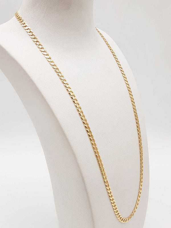 14k Yellow Gold 15.0g Concave Curb Chain 24 In Do0625iexde