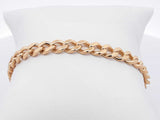 18k Yellow Gold 23.3 G Concave Curb Bracelet 7 In Aa0326oxzxsa