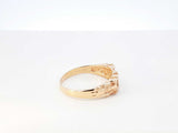 Diamond & 14k Yellow Gold Nugget Band 4.2 Grams Size 9.5 Fw0826pzxdu