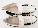 Amiri M.a. Court High Top Sneakers In Black & White Canvas Size 13 Fw0126lixdu