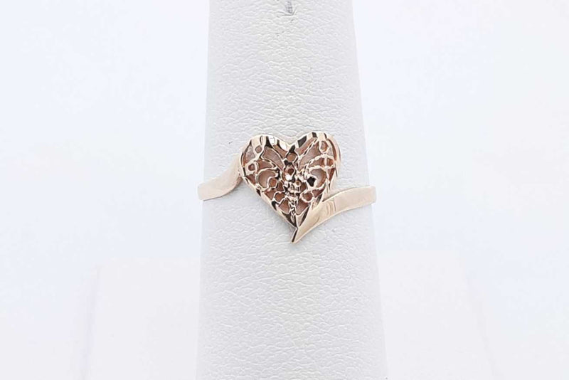 10k Yellow Gold Heart Ring 1 Gram Size 7 Eb1024orsa