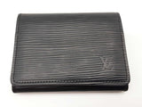 Louis Vuitton Envelope Carte De Viste Black Epi Leather Card Holder Wallet Do0626lxzde