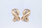 0.56cttw Diamond Omega Back Earrings In 14k Yellow Gold 9.3 Grams Eb0526sxzde