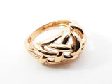 14k Yellow Gold Woven Dome Ring 4.2 Grams Size 5.75 Fw0526ozxdu