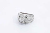 Approx. 1.6ctw Diamond Ring In 10k White Gold 6.8 Grams Size 5.25 Eb0125prxsa