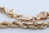14k Yellow Gold Rope Chain Necklace 6.8 Grams 22 Inch Eb0826rrxde