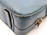 Prada Blue Leather Breifcase Travel Zipper Tote Bag Do0626rxde