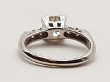 0.87 Cttw Natural Diamonds 14k White Gold 2.7g Ring Size 4.25 Do1125sxzde