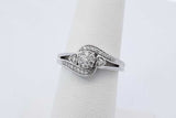Diamond Ring In 10k White Gold 2.5 Grams Size 5.75 Eb0526lxzdu