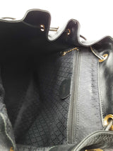 Gucci Bamboo Handle Black Leather Backpack Eb1025pxzde