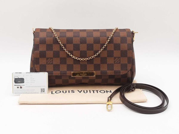 Louis Vuitton Favorite Shoulder Bag In Damier Ebene Coated Canvas Fw0623przdu