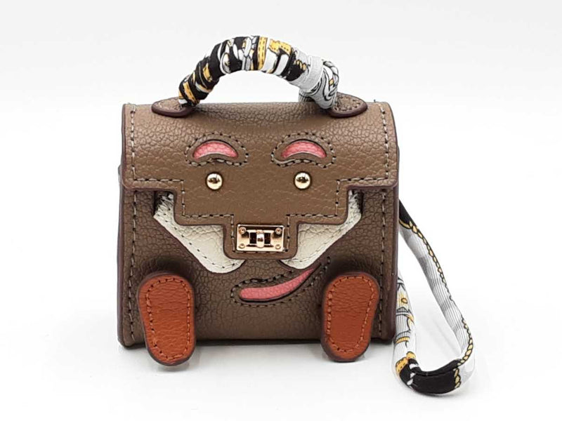 Mini Plaything Bag Charm In Taupe Fw0825idu