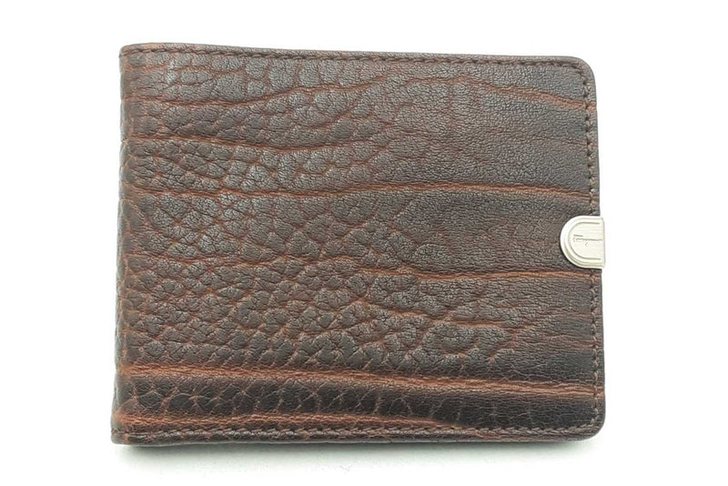 Salvatore Ferragamo Brown Leather Wallet Eb0425exsa