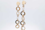 14k Yellow Gold Circular Links Drop Stud Earrings 3.2 Grams Eb0826lixsa
