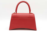 Balenciaga Red Leather Hourglass Top Handle Bag Eb0626rxzde