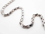 14k White Gold Ball-hinge Chevron-link Chain 38.5 Grams 23 Inch Fw0526owxzdu