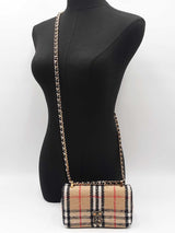 Burberry Mini Lola Crossbody Bag In Vintage Check Bouclé Tweed  Fw1125irzdu