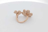 Van Cleef & Arpels 18k Rose Gold Frivole Between The Finger Ring Eb1026cxxzsa