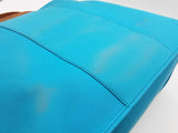 Hermes Cabag Elan Toile Turquoise Canvas Tote Bag Do1224prxde