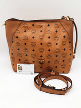 Mcm Klara Visetos Klara Hobo Cognac Shoulder Bag Sd1124lrzdu