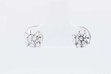 2.0cttw Lab Grown Diamond Stud Screwback Earrings 14k White Gold 1.1g Eb326wcrsa