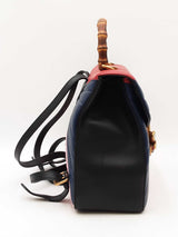 Gucci Bamboo Tropuntata Queen Margaret Leather Multicolor Backpack Fw0825ixzdu