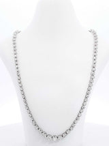 3.01 Cttw Diamond & 18k White Gold Tennis Necklace 9.3 Grams 16 Inch Fw0325pwrdu