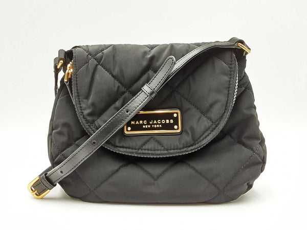 Marc Jacobs Natasha Black Quilted Nylon Crossbody Bag Fw0325ozdu