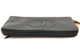 Chanel Cc Timeless Caviar Zip Around Wallet Eb0826lxzde