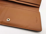 Coach Snow Brown Signature Coated Canvas Thin Snap Wallet Do0125lxde