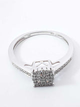 Illusion-set Diamond & 10k White Gold Cathedral-style Engagement Ring 2 Grams Size 7 Fw0726lzxdu