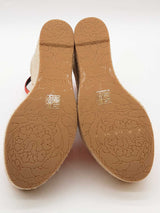 Versace Medusa Satin Espadrille Wedge Sandals Size 38 Eb0326lrxde
