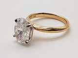 2.02 Carats Lab Grown Diamond 14k Two Tone Gold 2.8g Ring Size 4.25 Do0526prxde