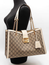 Gucci Medium Padlock Tote In Gg Supreme Monogram Coated Canvas Fw1125prrdu