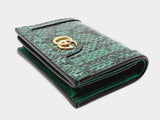 Gucci Ophidia Card Case Wallet In Emerald Green Python Leather Fw1025orzdu