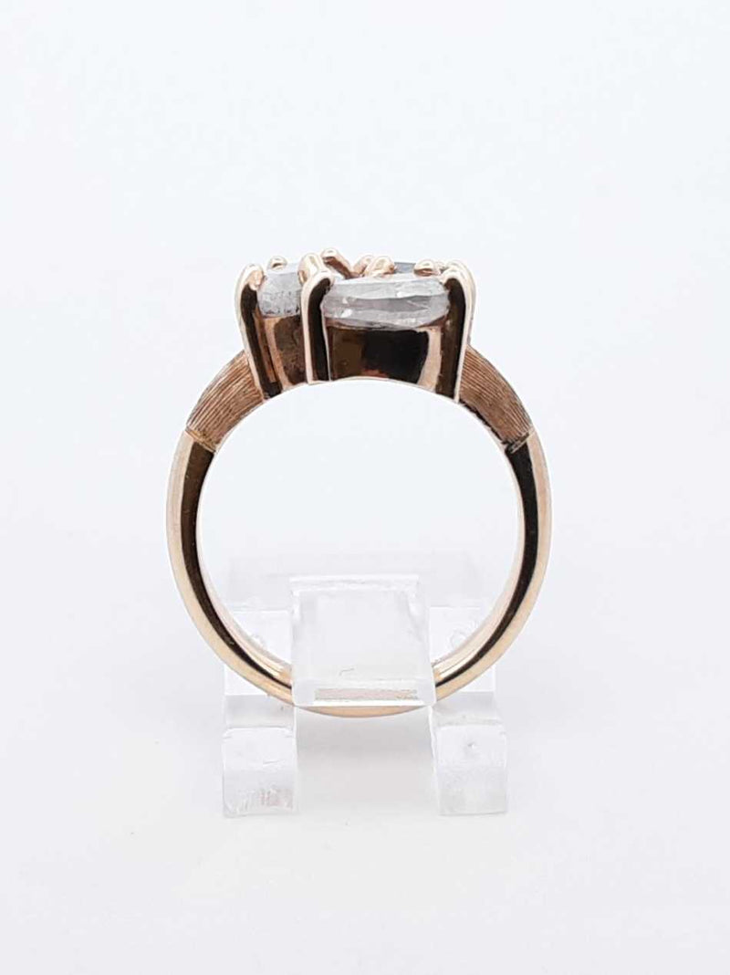 1.51 Cttw "Salt & Pepper" Diamond & 10k Gold Ring 6.2 Gram Size 6.25 Fw0525wwedu