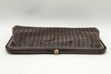 Bottega Veneta Brown Intrecciato Leather Clutch Fw1124oxzdu