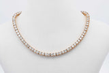 7.92cttw Diamond Tennis Necklace 14k Yellow Gold 23 Grams 22.5 Inch Eb0726olrxsa