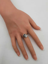 0.26 Cttw Diamond & 14k White Gold Swirl Ring 4 Grams Size 11 Fw0925lczdu