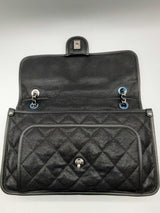 Chanel French Riviera Flap Black Cavier Leather Shoulder Bag Do0924lsxzde