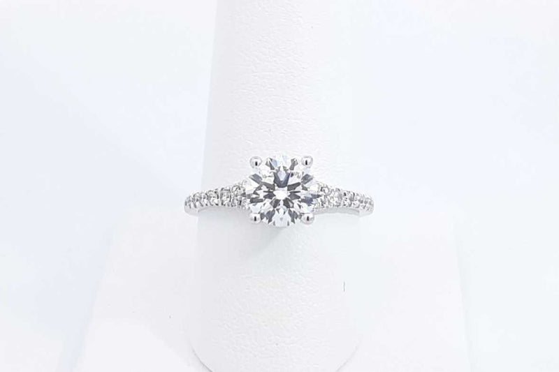 1.52ctw Lab Grown Round Diamond Ring 14k White Gold 3 Grams Size 8 Eb1124lrxzdu