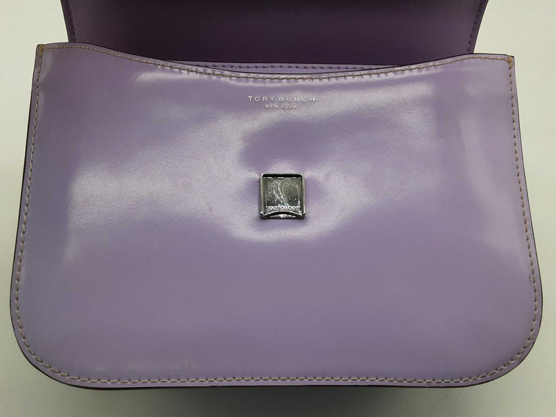 Tory Burch Britten Lavender Purple Leather Chain Shoulder Bag Do0325lxzde