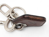 Louis Vuitton Leather Key Tag & Silver Tone Key Chain Eb0824rxdu