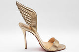 Christian Louboutin Gold Metallic Samotresse Wing Heels Size 39 Eb0726crde