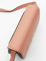 Tory Burch Britten Small Saddle Bag In Pink Pebbled Leather Fw0826lxzdu